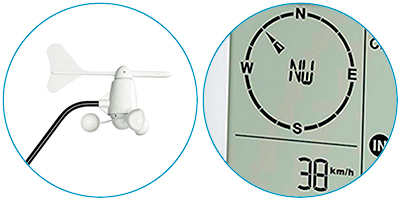 Метеостанція з виносним датчиком анемометр та флюгер