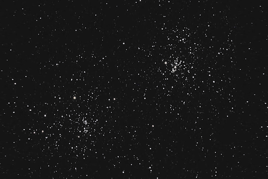Подвійне зоряне скупчення в сузір'ї Персея в телескоп вартістю від 5 000 до 10 000 гривень