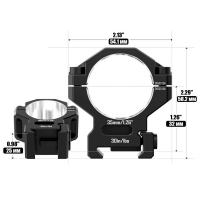 DISCOVERY OPTICS Scope Mount Rings 6061 Series 35  () Picatinny ʳ