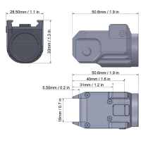 VECTOR OPTICS Vaide Scrapper Subcompact Pistol Flashlight ˳