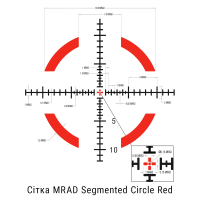TRIJICON Credo 1-8x28 (FFP, MRAD Segmented Circle Red/Green, 34 мм) Оптичний приціл