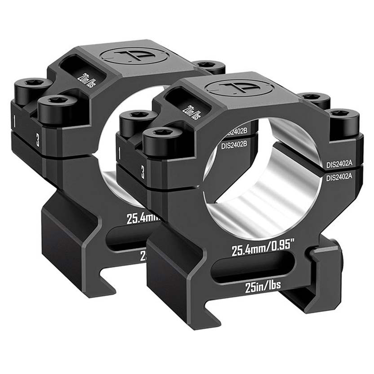  ʳ DISCOVERY OPTICS Scope Mount Rings 6061 Series 25.4  () Picatinny