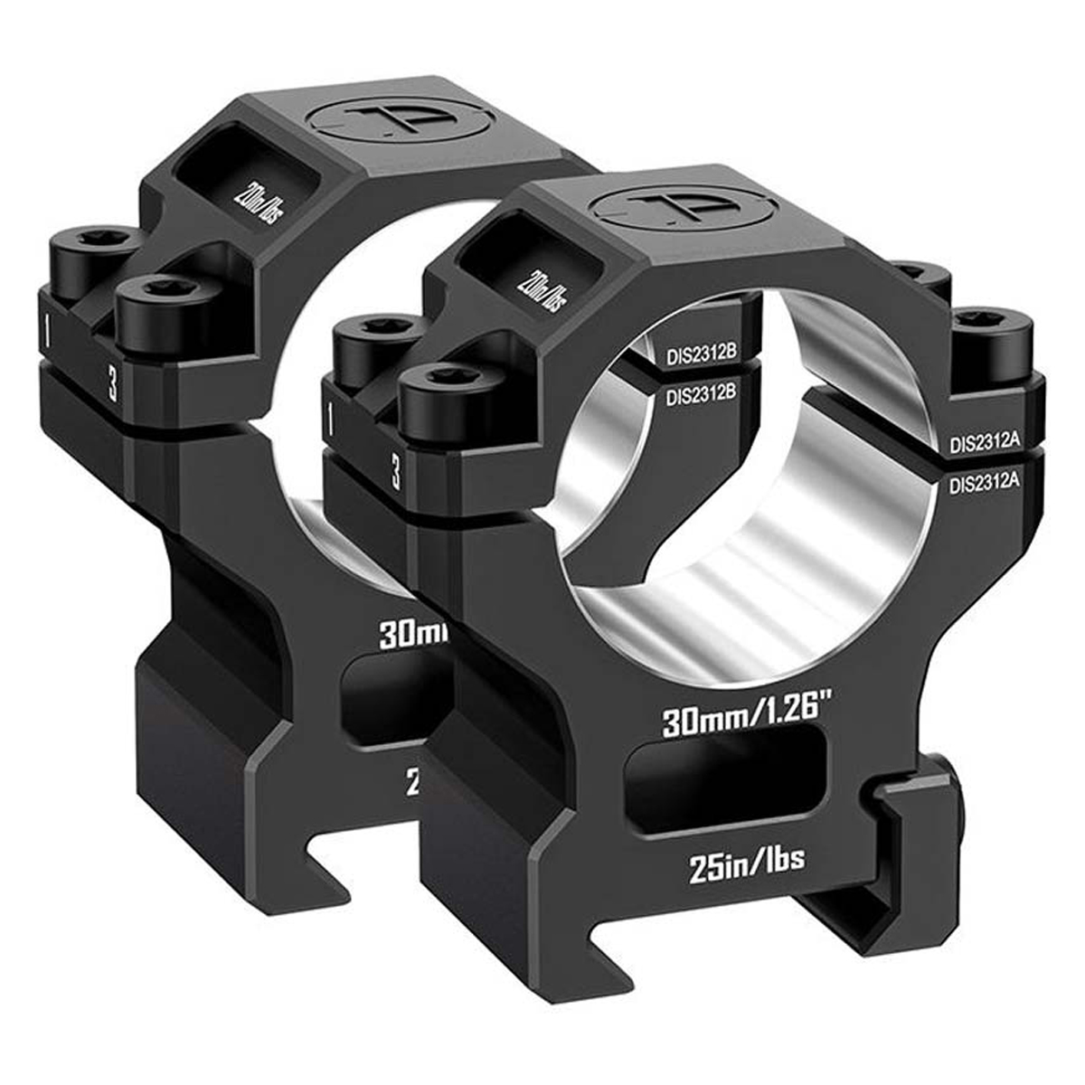  ʳ DISCOVERY OPTICS Scope Mount Rings 6061 Series 30  () Picatinny