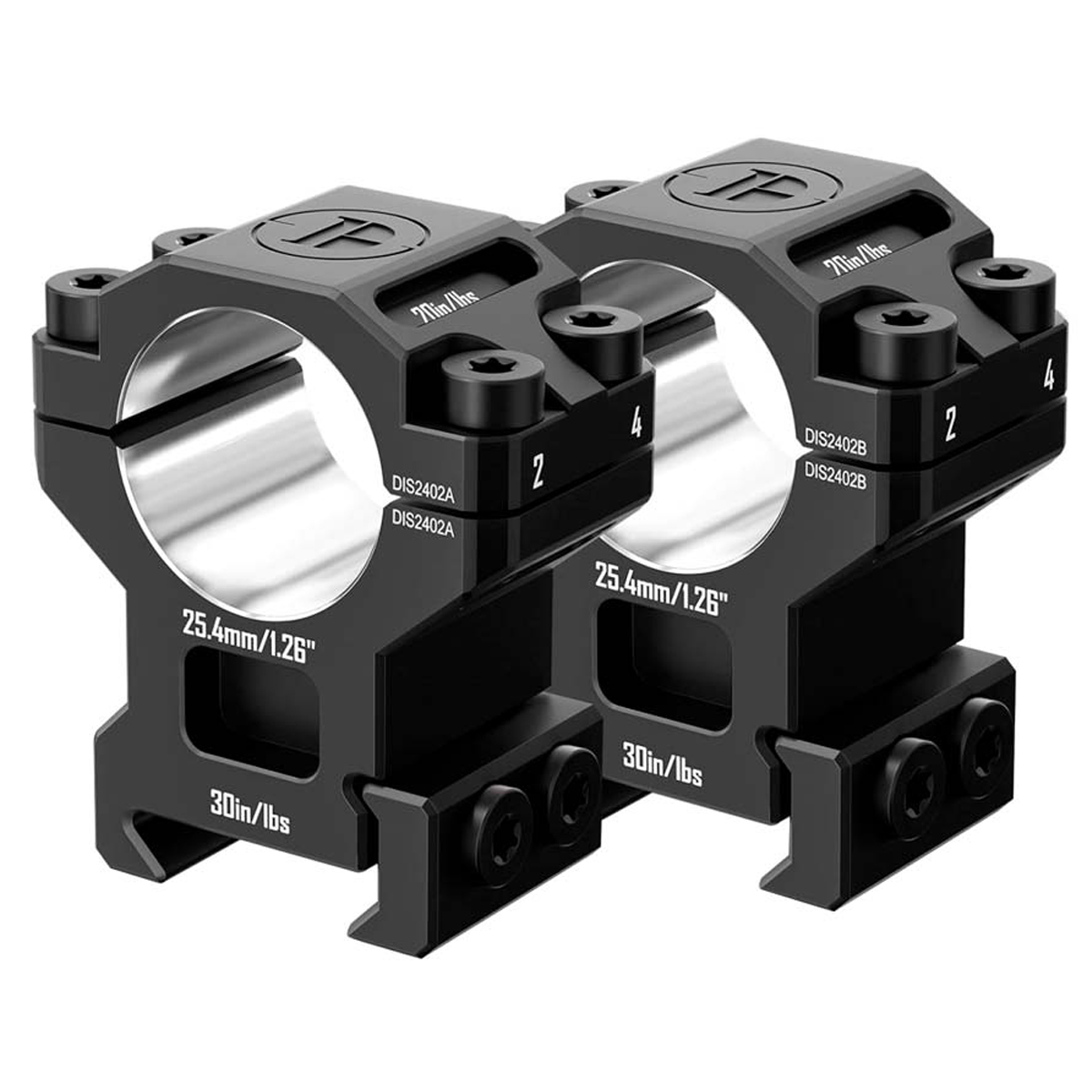  ʳ DISCOVERY OPTICS Scope Mount Rings 7075AL 25.4  () Picatinny