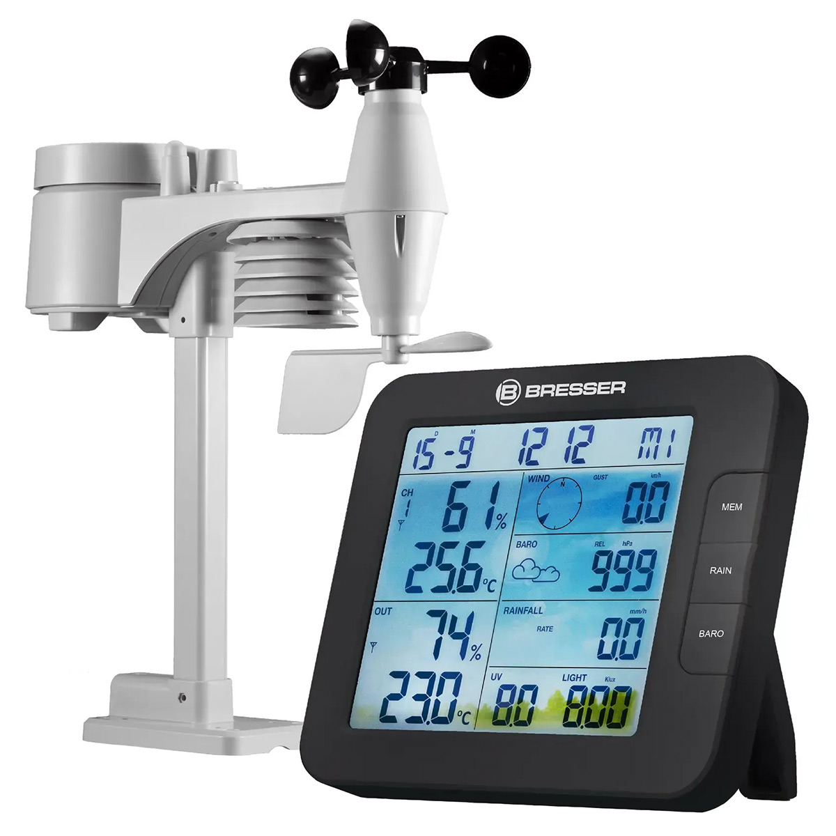   BRESSER Smart Home 7-in-1 Weather Center ClimateConnect Black