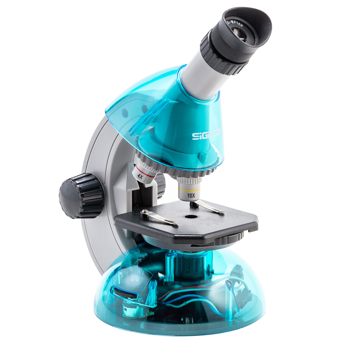 купити Дитячий мікроскоп SIGETA MIXI 40x-640x BLUE (смартфон-адаптер)