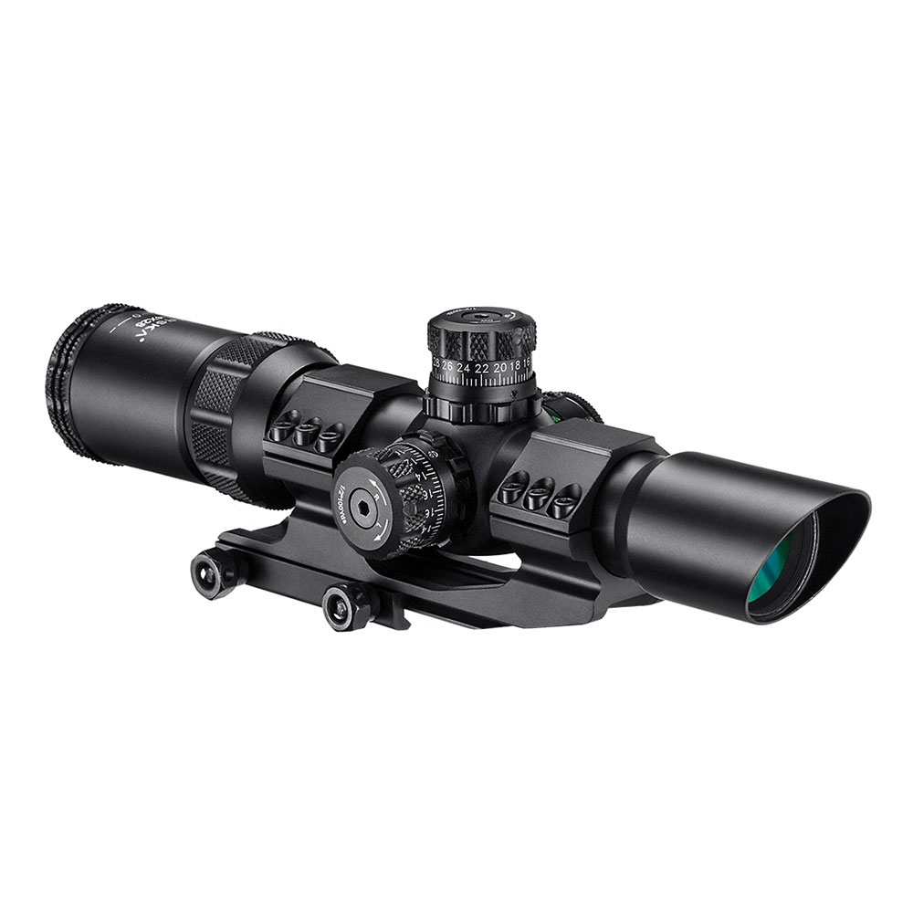 купить Оптический прицел BARSKA SWAT-AR Tactical 1-4x28 (IR Mil-Dot R/G) + mount