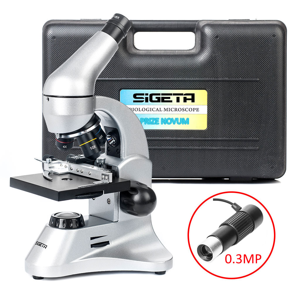купить Микроскоп SIGETA PRIZE NOVUM 20x-1280x с камерой 0.3Mp (в кейсе)