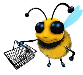 bee with a cart